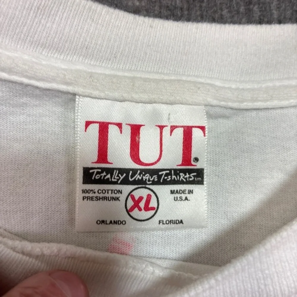 TUT Veni Vidi Vici T-Shirt Mens XL White Vintage Santa Fe‎ Graphic USA Made